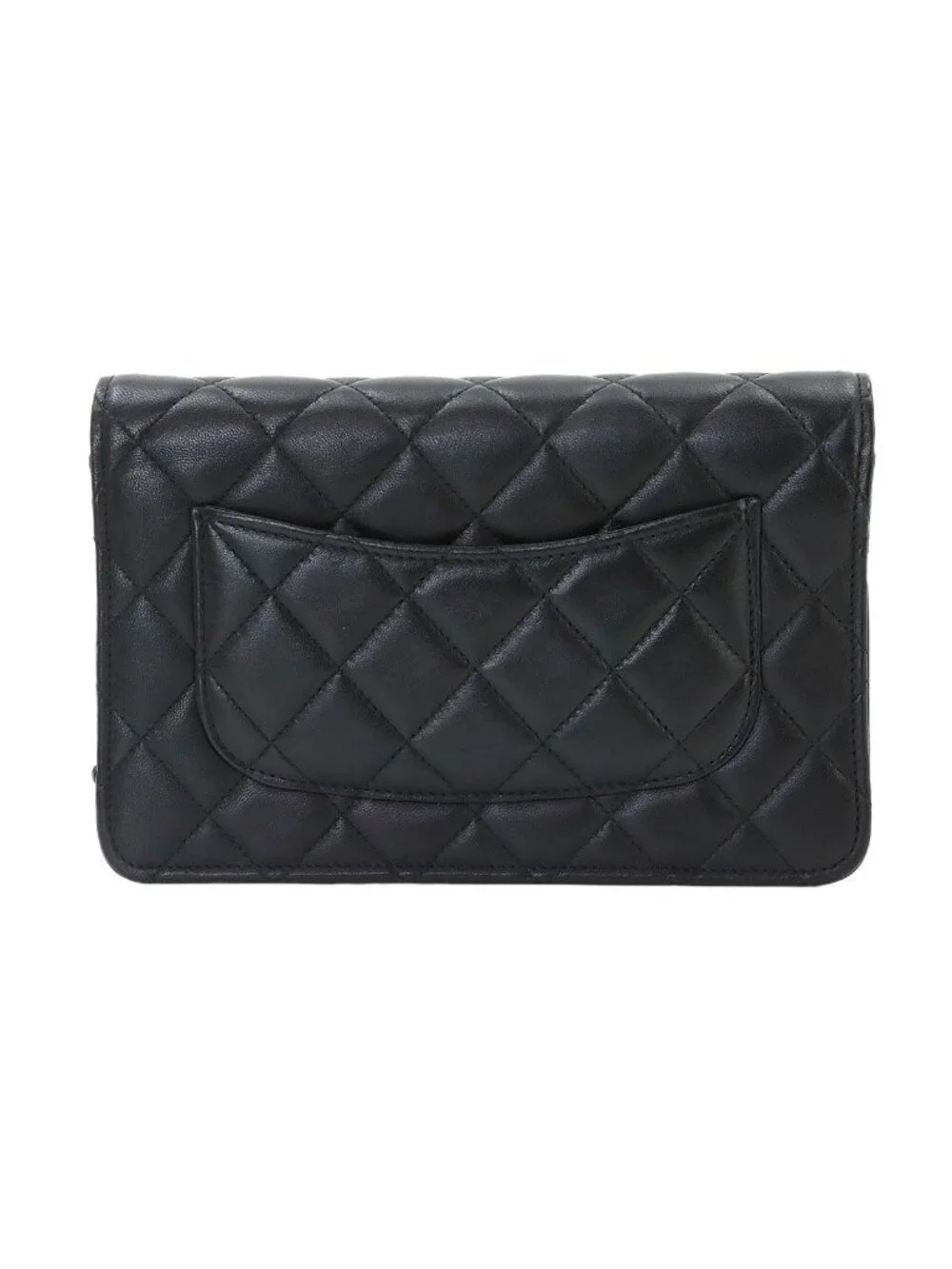 Chanel Quilted Classic Chain Wallet Lambskin Black Shoulder Bag